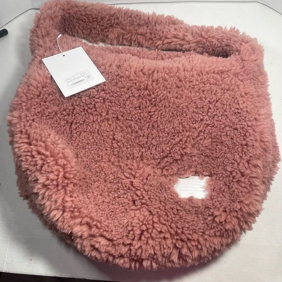 BNWT XXL ROKH FAUX FUR LARGE SHOULDER OR CROSSBODY PINK Unique Look Price Firm! - Picture 3 of 16